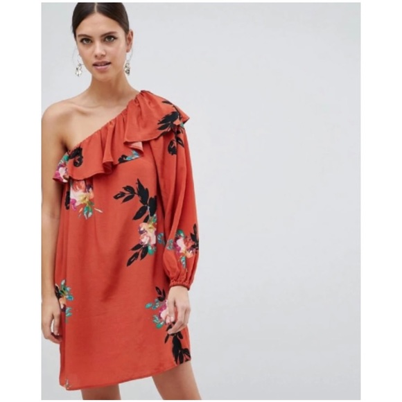 FRENCH CONNECTION DELPHINE ONE SHOULDER DRESS SIZE 0 - Picture 1 of 11